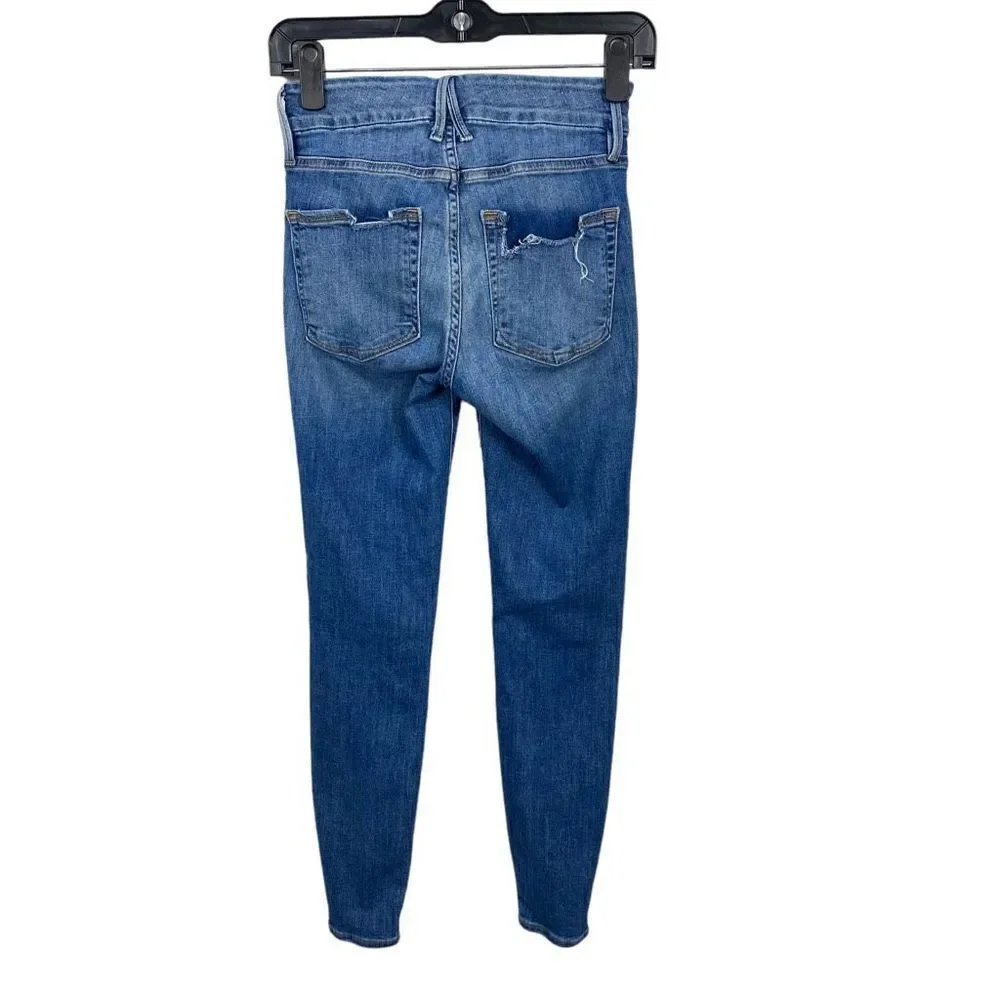 Good American Good Legs Ripped Pocket Jeans GLCCP899T Blue107 Skinny